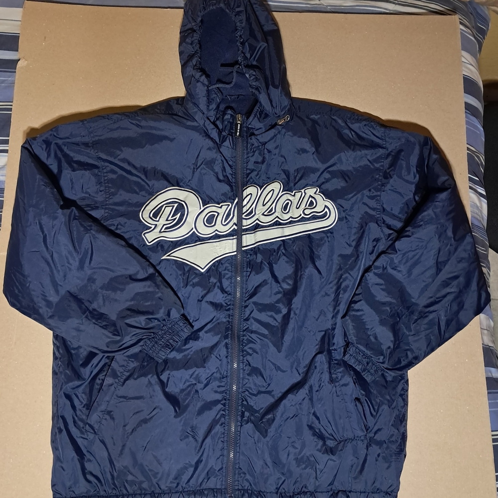 Dallas Navy Blue Hooded Bomber Jacket